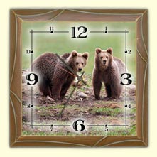 Bear wall clock
