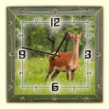 Wall clock Roe Deer