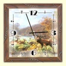 hunting wall clock